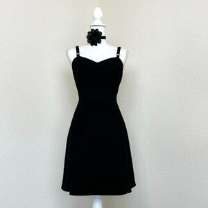 Vintage 90s black sweetheart neckline dress